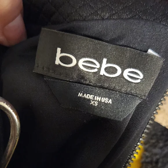 bebe Studded Embellished Black Mini Dress Size Extra Small - Picture 9 of 16